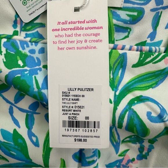 Lilly Pulitzer The Lilly Shift Dress in Just A Pinch Size 00 NWT - Picture 7 of 11
